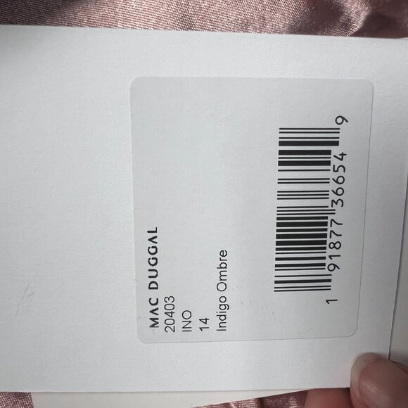 Mac Duggal Ombré Tulle Midi Length Gown – Size 14 NWT - Picture 7 of 7